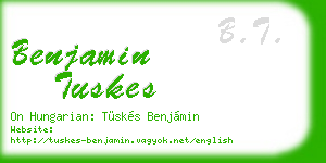 benjamin tuskes business card