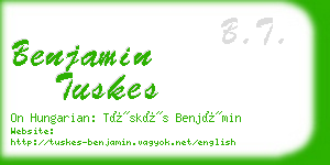 benjamin tuskes business card